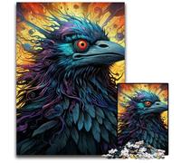 Colorful Crow Jigsaw Puzzles for Adults, 1000 Piece cardboard Jigsaw Puzzles for Adults Challenging Brain Teaser for Teenagers, Family Game Night Fun 26X38CM/10.23x14.96inch