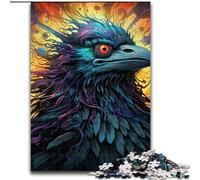Colorful Crow Puzzles for 1000 Piece Wooden Puzzles Perfect for Family Fun, Party Games, Birthday Party Favors 50x75cm