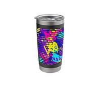 Colorful Crown Leo Graffiti Brick Wall Art Design Stainless Steel Insulated Tumbler
