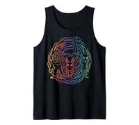 Colorful Cryptid Creature Squad Bigfoot Alien Mothman Tank Top