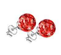 Colorful Crystal Balls Earrings Rainbow Color Cubic Zirconia Studs Earrings Trendy Women Daily Wear Ear Accessories Daily Wear Jewelry