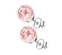 Colorful Crystal Balls Earrings Rainbow Color Cubic Zirconia Studs Earrings Trendy Women Daily Wear Ear Accessories Daily Wear Jewelry