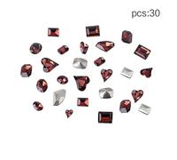 Colorful Crystal Diamonds 30Pieces Glitter Designs Rhinestones 3D Stones DIY-Nail Accessories