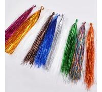 Colorful Crystal Flash Fly Tying Material,10 Colors Holographic Flashabou Tinsel Fly Fishing Line for DIY Making Fishing Lure Dry Flies Saltwater Freshwater Jig Tying Kit