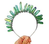 Colorful Crystal Quartz Headband Multicolor Jewelry for Sun Crown Wedding Bridal Party Hair Hoop Headdress