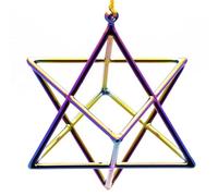Colorful Crystal Singing Pyramid For Sound Healing, Clear Quartz Merkaba with Free Mallet,Meditation, Reduced Pressure,Chakra Balancing & Relaxation Gift,Home Decorations(8 inches)