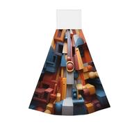 Colorful Cube Space Hangable portable towel, velvet super absorbent kitchen towel, children's adult bathroom kitchen hanging towel