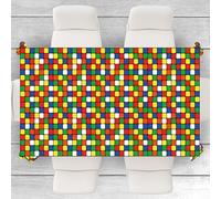 Colorful Cube Tablecloth Colorful Plaid Block Puzzle Game Theme Tablecloth Family Gathering Table Cover for Boys Girls Baby Showers Birthday Party Picnic Dinner Decorations Supplies 98x53in-BECKTEN