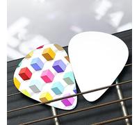 Colorful Cubes Patterned guitar pick set - (thin/medium/thick), widely compatible with all kinds of stringed instruments,