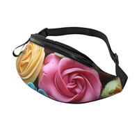 Colorful Cupcakes Rainbow Flower Cake Fanny Pack for Men Women Fashion Waist Packs Adjustable Crossbody Bags Everywhere Belt Bag