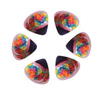 Colorful Cupcakes Rainbow Flower Cake print Guitar Picks 12PCS Mixed Gauges(0.46/0.71/0.96mm) with Case, for Guitar/Ukulele