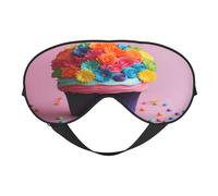 Colorful Cupcakes Rainbow Flower Cake Print Outdoor Travel Stylish Eye Mask Adjustable Sleep Camping Meditation Relaxation