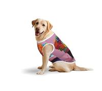 Colorful Cupcakes Rainbow Flower Cakeprint Large Vest For Pets Apparel T-Shirt Breathable Lightweight Sleeveless Tank Top