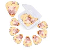 Colorful Cute Animal Guitar Picks 12 Pack 3 Different Thickness Celluloid Guitar Plectrums with Guitar Pick Storage Box Personalized Guitar Pick for Acoustic Guitar Picks