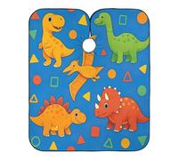 Colorful Cute Dinosaurs Bright Blue Hair Cutting Apron Hair Color Capes Professional, 64.9 in x 55.1 in Hair Dresser Apron for Women