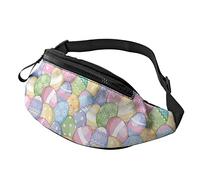 Colorful Cute Easter Eggs Fanny Pack Sport Casual Waist Pack for Women Men Fashionable