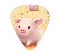 Colorful Cute Pig Guitar Plectrums, 12 Pcs Lightweight Guitar Plectrums, 0.46mm/0.71mm/0.96mm Thickness For Acoustic Guitar Acoustic Electric Guitar Ukulele Bass