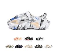 Colorful D,8.5,Foam Runners for Men Non-Slip Quick-Drying Outdoor Pillows Shoes Slip-On Soft Beach Sandals Walking Breathable Couple Sneakers Fashion Thick Slippers