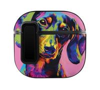 Colorful Dachshund Dog Pop Art Compatible with AirPod 4 Case 4th Gen | 2024 Protective Cover