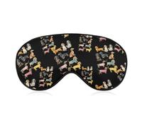 Colorful Dachshund Dogs Blackout Sleep Mask for Side Sleeper Soft Covers for Travel Essentials Nap