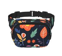 Colorful Daisy Double Layer Waist Bag Pack Flower Bum Bag Fanny Pack for Men Women, Adjustable Belt Bag for Travel Hiking Running Cycling Festival
