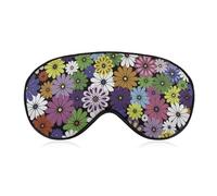 Colorful Daisy Flower Comfortable Sleep Eye Mask Soft Covers for Sleeping with Adjustable Strap