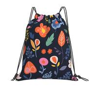 Colorful Daisy Flower Men Women Drawstring Backpack Large Drawstring Bag Waterproof Swimming Bags For Holidays Travel Beach