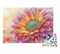 Colorful Daisy Jigsaw Puzzle for Adults 1000 Piece Jigsaw Puzzle Dew Drops Relaxation Home Decor Gift 70x50cm/1000pcs