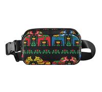 Colorful Dala Horse Black Fanny Packs Women Anti Theft Belt Bag Waterproof Funky Crossbody Waist Purse, Colorful Dala Horse Black, 8 x 5.3 x 2.3 inch, Funny Cute, Colorful Dala Horse Black, 8 x 5.3 x