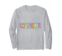 Colorful Dalmatian Dot Print Counselor Message Long Sleeve T-Shirt