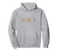 Colorful Dalmatian Dot Print Counselor Message Pullover Hoodie