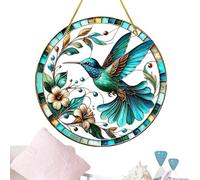 Colorful Dangling Decoration | Bohemian Style Stained Round Disc,Acrylic Window Dangling Decorations, Parties Supplies For Christmas, Thanksgiving, Mother's Day