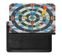 Colorful Dart Board Passport Holder with Card Slots Portable Passport Cover Compact Waterproof Passports Protector