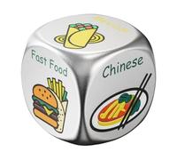 Colorful Date Night Food Decision Dice, Versatile, 2x2x2cm, Couples Board Game, Food Dice Game, Easy To Use, For Valentine's Day Easter Birthday Family Nights Party Friend Gatherings Home Travel