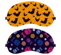 Colorful Day of the Dead Pattern 2-Pack Light-Blocking Soft Breathable Sleeping Mask Eye Patch