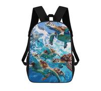 Colorful Daypack Turtle School Bag Adjustable Straps Schools Backpack for Travel, Work, Camping, 42X32X14Cm