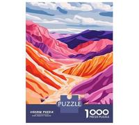 Colorful Death Valley California Art 1000 Piece Jigsaw Puzzle, Historic Square Architecture, Premium Paper Puzzle, Decorative Artwork for Travel Lovers, Paper Board, 70x50cm/1000pcs