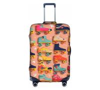 Colorful Decorative Luggage Cover with Hidden Zipper, Anti-Scratch, Dustproof, white, S