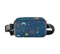 Colorful Design Astrology Tarot Stylish Waist Bag Fanny Pack for Men Women Large Capacity Sling Bag Travel Essential with Adjustable Strap for Travel Shopping Running, Colorful Design Astrology Tarot,
