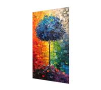 Colorful Diamond Art Kits Adults, 28x56inch Large Diamond Painting Tree Paint by Numbers for Children Beginners, DIY 5D Round Full Drill Crystal Art Paintings with Accessories, Home Decor X2-1066
