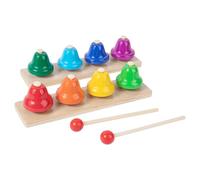 Colorful Diatonic Hand Bells 8 Notes Music Desk Hand Table Musical Instruments For Practice Party Orff Musical Instrument Set Child Toy
