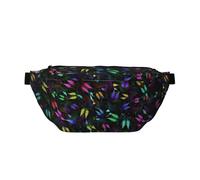 Colorful Different Butterflies Together Small Crossbody Chest Bag Sling Pouch Stylish Shoulder Pack Ideal for Travel Cycling Walking Daily Use