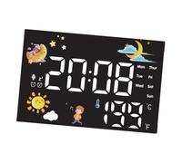 Colorful Digital Clock with Real Time Temperature Builtin Date Feature Color Screen Wall Plugs Power Alarm Clocks for Bedrooms