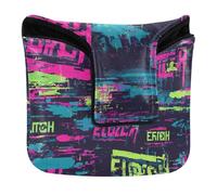 Colorful Digital Doodle Graffti Golf Club Covers Magnetic Snap Golf Putter Headcover for Most Brand Waterproof PU Leather