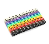 Colorful Digital Number Tube Wire Number Label Tube Cable Marker (100PCS KCM-2.5MM 2.5 Square)