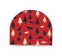 Colorful Dino Red Pine Trees Merry Christmas Acrylic napkin holder tray for outdoors, dining room freestanding vintage napkin dispenser home decor for outdoors, dining room