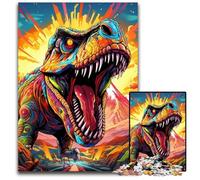 Colorful Dinosaur JigsawPuzzle 1000 Pieces for Adults Challenging Puzzles Brain Teaser, Adult Game, Family Interactive Activity 26X38CM/10.23x14.96inch