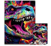 Colorful Dinosaur JigsawPuzzle 1000 Pieces for Adults Challenging Puzzles Brain Teaser, Adult Game, Family Interactive Activity 50x75CM/19.68x29.52inch