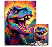 Colorful Dinosaur JigsawPuzzle 1000 Pieces for Adults Challenging Puzzles Challenging DIY Brain Teaser for Teenagers 26X38CM/10.23x14.96inch