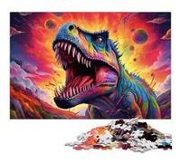 Colorful Dinosaur JigsawPuzzle 1000 Pieces for Adults Jigsaw Puzzles Perfect for Teenagers & Collectors, Ideal Home Decor & Travel Gift 26X38CM/10.23x14.96inch
